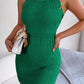 Women's Decorative Button Sleeveless Knit Dress