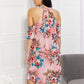 Women's Sew In Love Full Size Fresh-Cut Flowers Cold-Shoulder Midi Dress