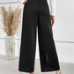 Chain Detail Slit Straight Pants