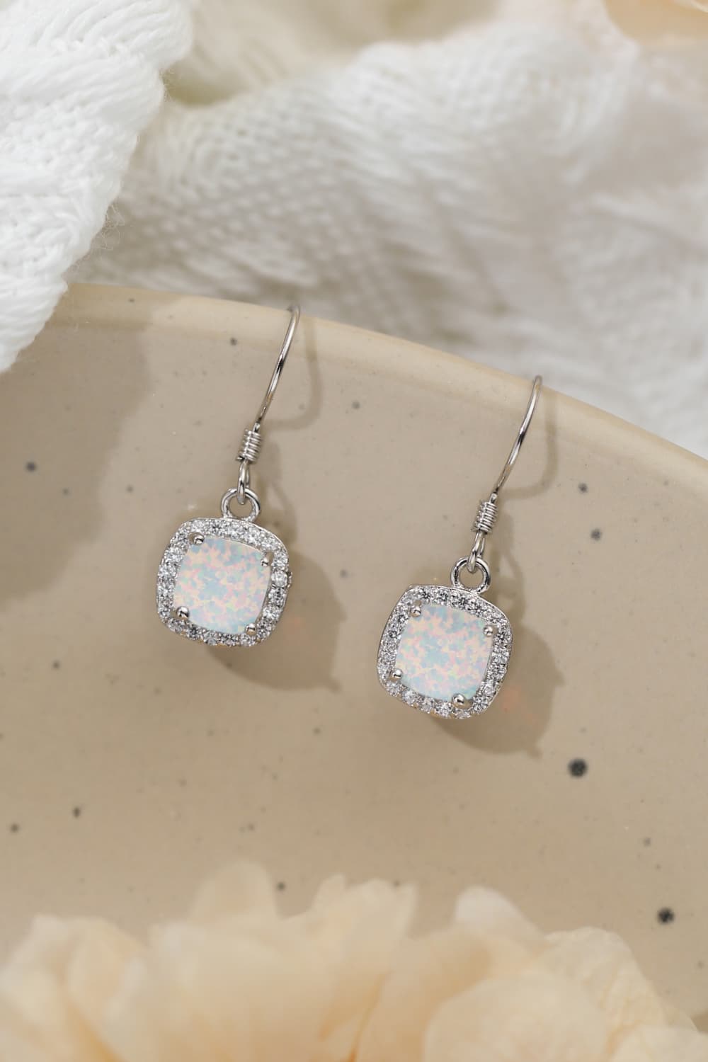 Ariel&Emaline Opal Square Drop Earrings