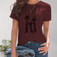Giraffe Graphic Round Neck T-Shirt