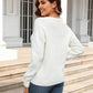 Malibu Dreams Adelisa & Yehn Ribbed V-Neck Dropped Shoulder Knit Top