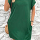 Pocketed Round Neck Short Sleeve Dress