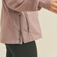 Kimberly C Drawstring Side Zip Lavender Sweatshirt