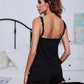 Women's Gathered Detail Spliced Mesh Sleeveless Top and Shorts Lounge Set