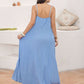 Frill Scoop Neck Maxi Cami Dress