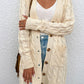 Cable-Knit Button Down Cardigan with Pockets