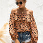 Adelisa & Yehn Polka Dot Off-Shoulder Layered Blouse