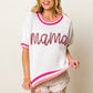 BiBi MAMA Contrast Trim Short Sleeve Sweater - Brand BiBi