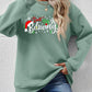 CHRISTMAS THEMED Letter Graphic Long Sleeve Sweatshirt