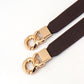 Women's Zinc Alloy Buckle Elastic PU Belt