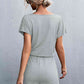SavannahJayJumpers Lace Trim V-Neck Romper