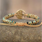 Handmade Tree Shape Beaded Copper Bracelet