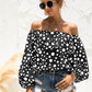 Adelisa & Yehn Polka Dot Off-Shoulder Layered Blouse