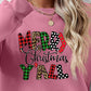Merry Christmas Ya'll Letter Graphic Round Neck Long Sleeve Sweatshirt