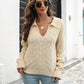 Johnny Collar Dropped Shoulder Sweater