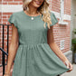 Tied Ruffled Round Neck Peplum T-Shirt
