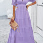 Tie Back Short Sleeve Tiered Dress