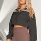 ShaysCoatsnMore Contrast Drawstring Zip Up Jacket