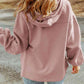 Hannah Full Size Zip-Up Drawstring Hooded Jacket