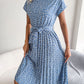 SoPretty Ditsy Floral Pleated Belted Dress