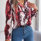 Printed Button Up Long Sleeve Shirt