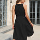 Tied Round Neck Sleeveless Dress