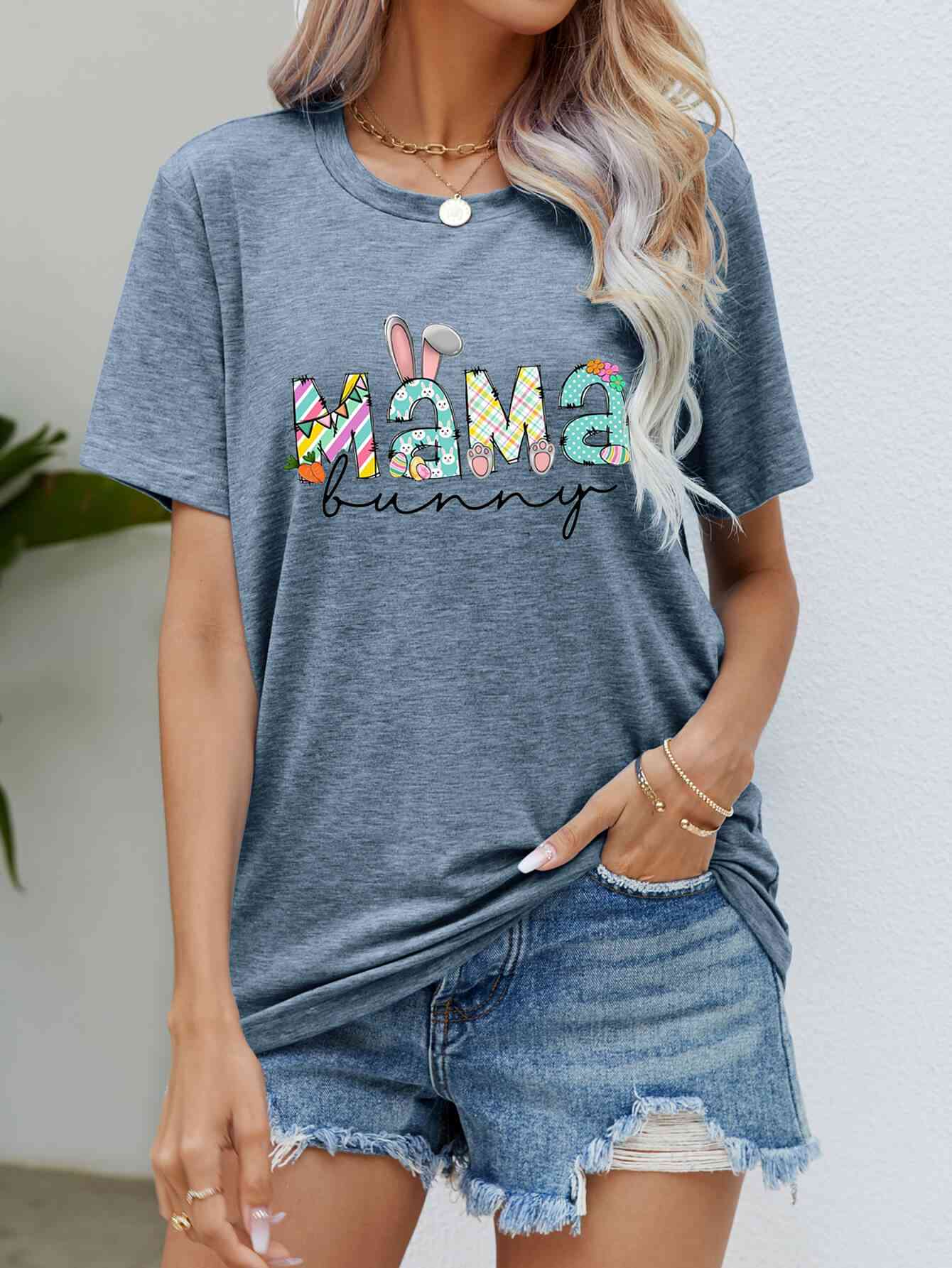 Seasonal MAMA BUNNY Easter Graphic Tee