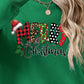 MERRY CHRISTMAS Round Neck Dropped Shoulder Sweatshirt
