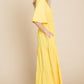 Culture Code Backless Plunge Half Sleeve Tiered Dress