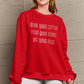 Simply Love Full Size Letter Graphic Round Neck Sweatshirt