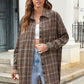 Plaid Button Up Dropped Shoulder Shirt
