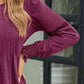 Aurora Lea Smocked Round Neck Lantern Sleeve Blouse