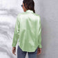 Collared Neck Buttoned Long Sleeve Shirt