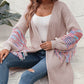 Fringe Sleeve Dropped Sholder Cardigan