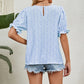 Full Size Round Neck Flounce Sleeve Blouse