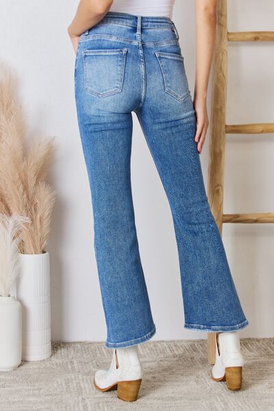 RISEN Full Size High Rise Ankle Flare Jeans *
