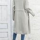 Open Front Pocketed Cardigan