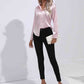 Collared Neck Buttoned Long Sleeve Shirt