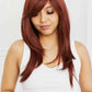 Red Mid-Length Wave Synthetic Wigs 20''