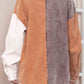 Color Block Collared Neck Jacket