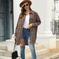 Plaid Button Up Dropped Shoulder Shirt