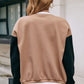Contrast Baseball Collar Snap Down Jacket