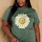 Malibu Dreams Simply Love Full Size FLOWER Graphic Cotton Tee