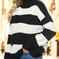 BeyondCozy Striped Turtleneck Long Sleeve Sweater
