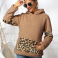 Sherpa Leopard Long Sleeve Hoodie