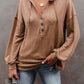 Full Size Buttoned Drop Shoulder Hoodie