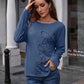 Butterfly Round Neck Dropped Shoulder Blouse