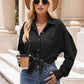 Collared Neck Dropped Shoulder Shirt