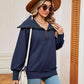 Full Size Half-Zip Collared Sweatshirt